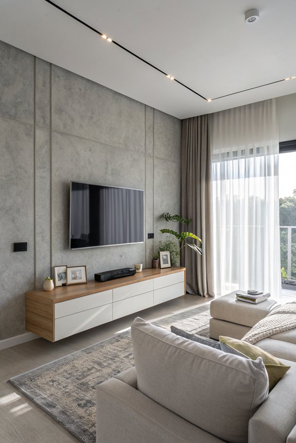 sleek minimalist tv mount