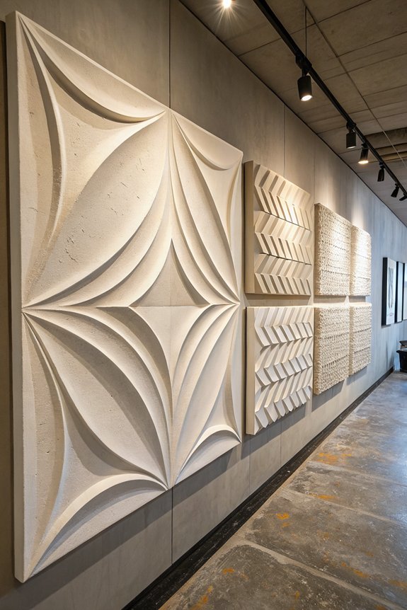 sleek plaster geometric designs