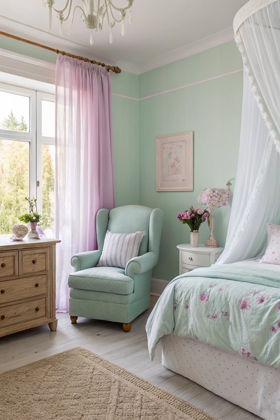 soft pastel bedroom retreat