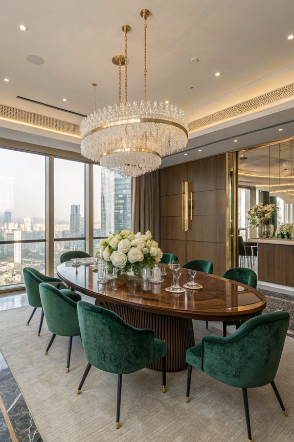 striking dining table focal point