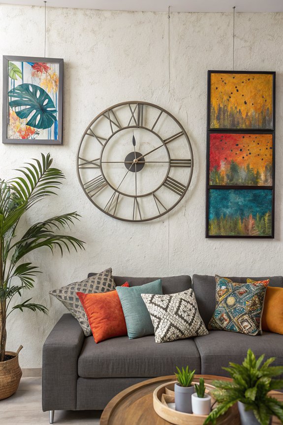 stylish clock as decor