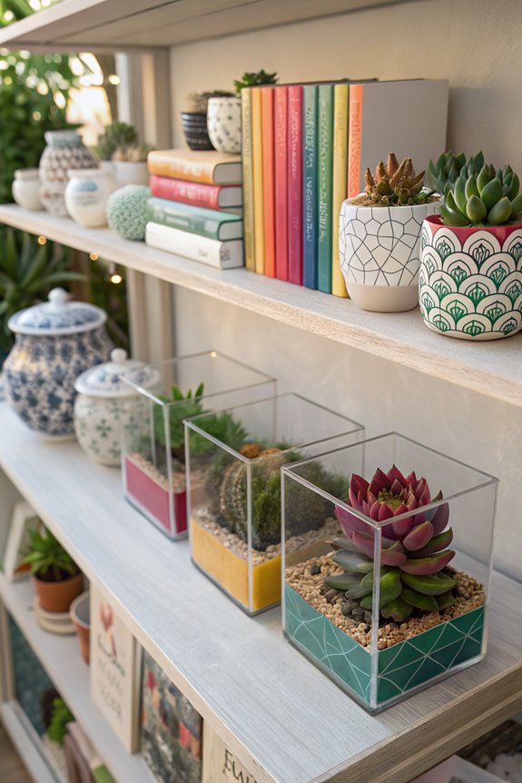 stylish organized clear containers