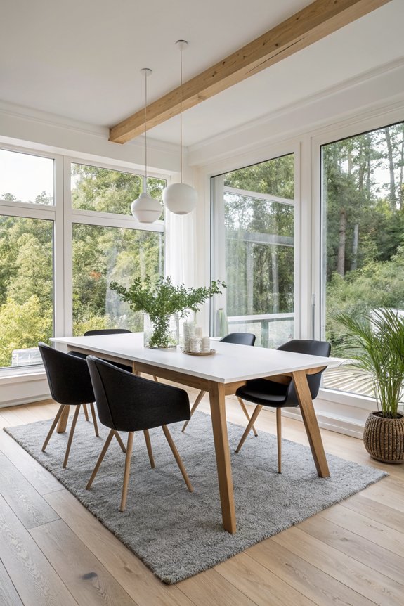stylish scandinavian dining table
