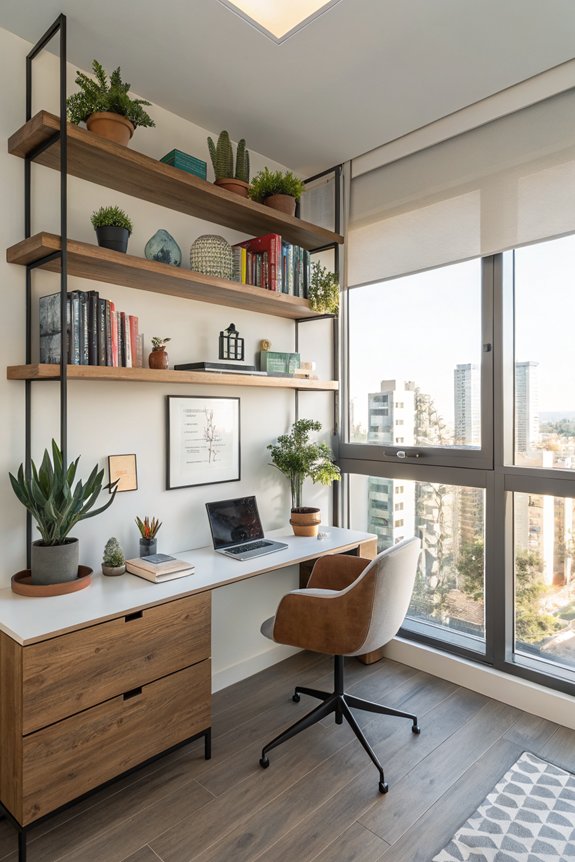 stylish shelves enhance organization