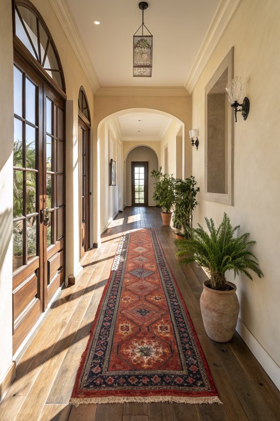stylish textured hallway runners