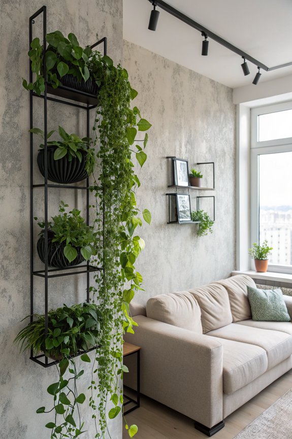 stylish wall greenery decor