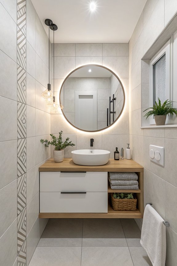 subtle patterns enhance bathrooms