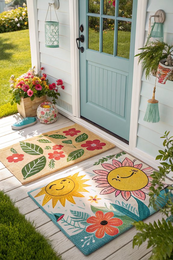 summer themed door mats