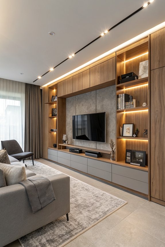 tech enhanced living room design