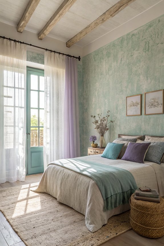 textured walls enhance colors