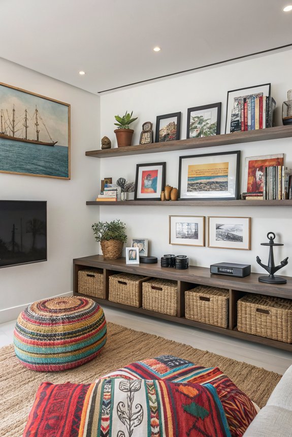 themed wall spaces showcase interests