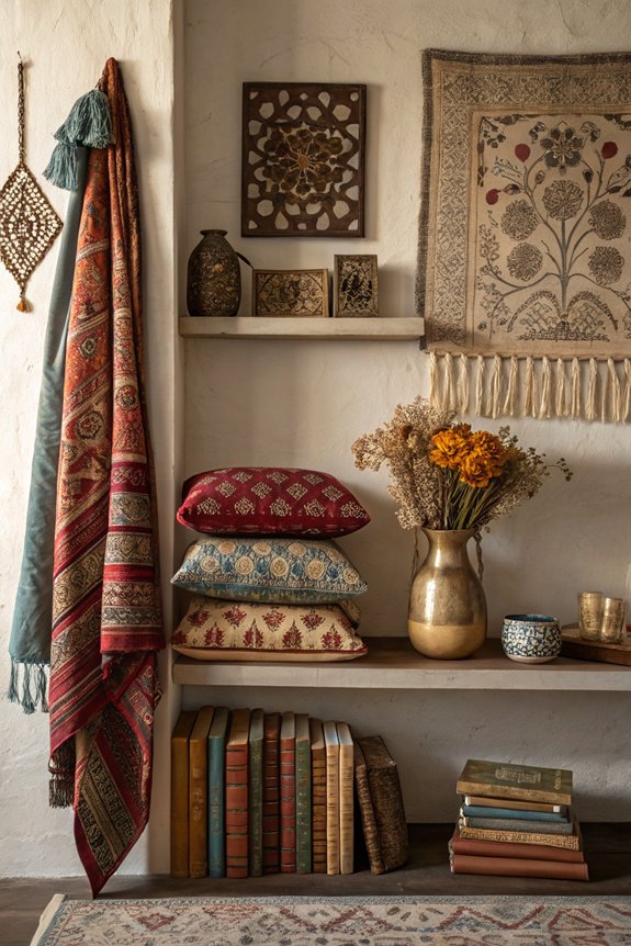 transform shelves with textiles