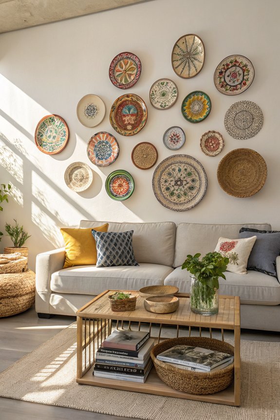 unique plate and basket displays
