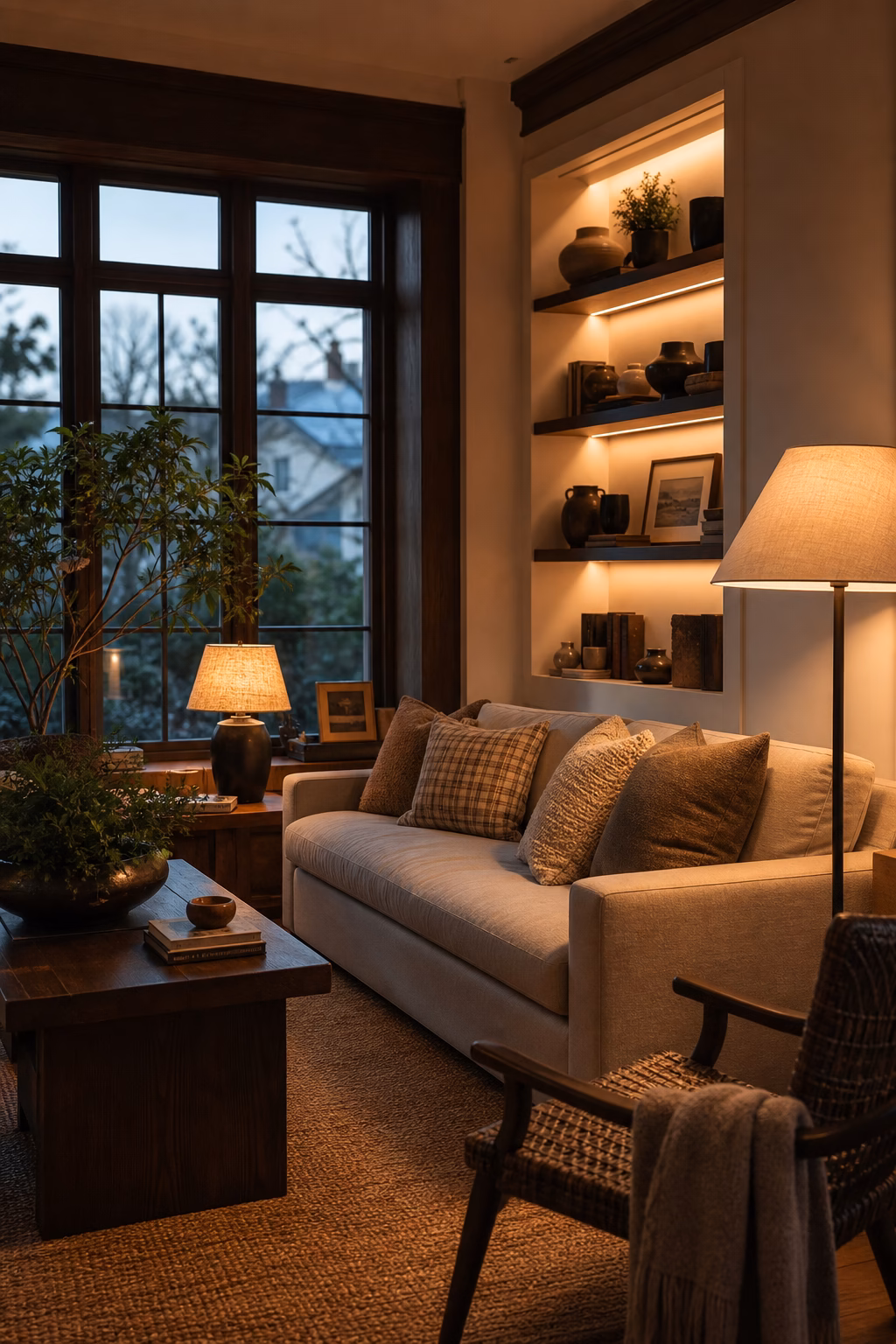 Living room furniture rearranged for an affordable makeover