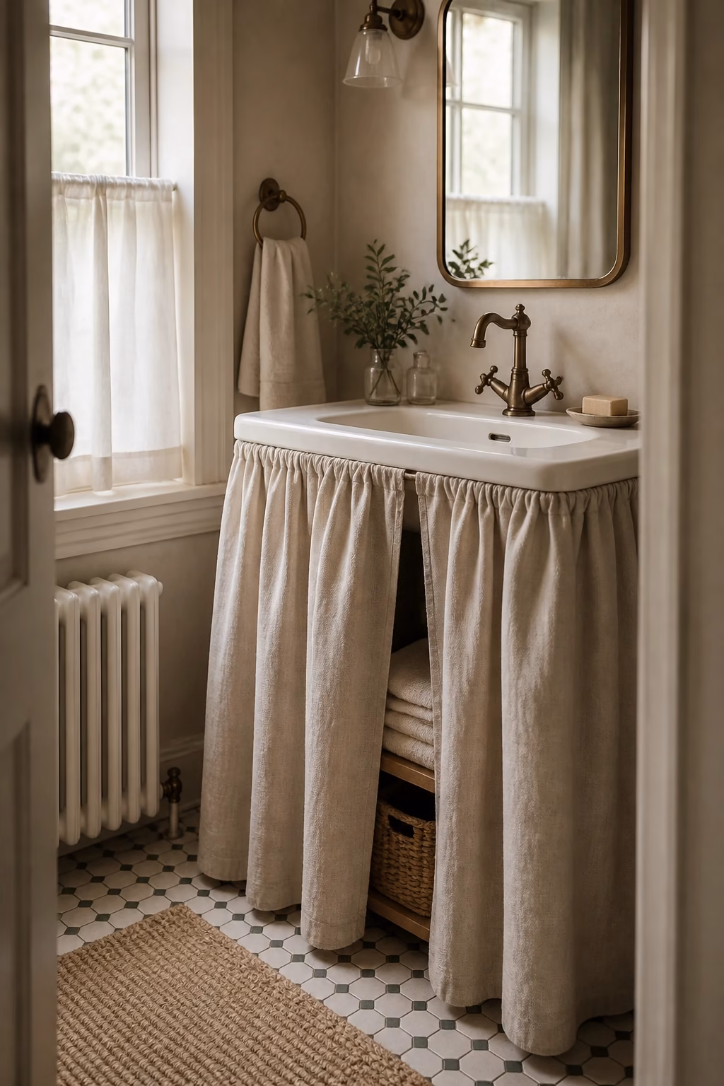 organized bathroom storage solution