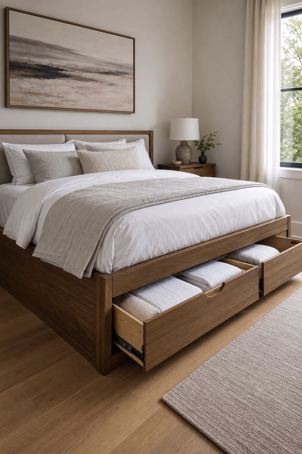 elevated bed with workspace