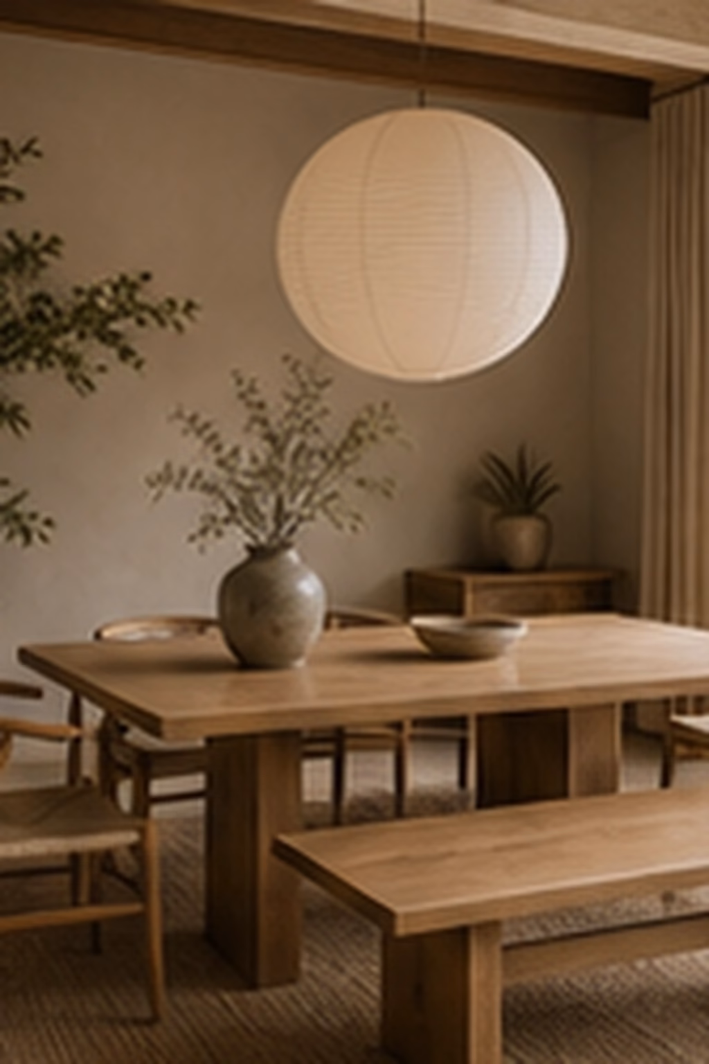 organic timber aesthetics emphasized