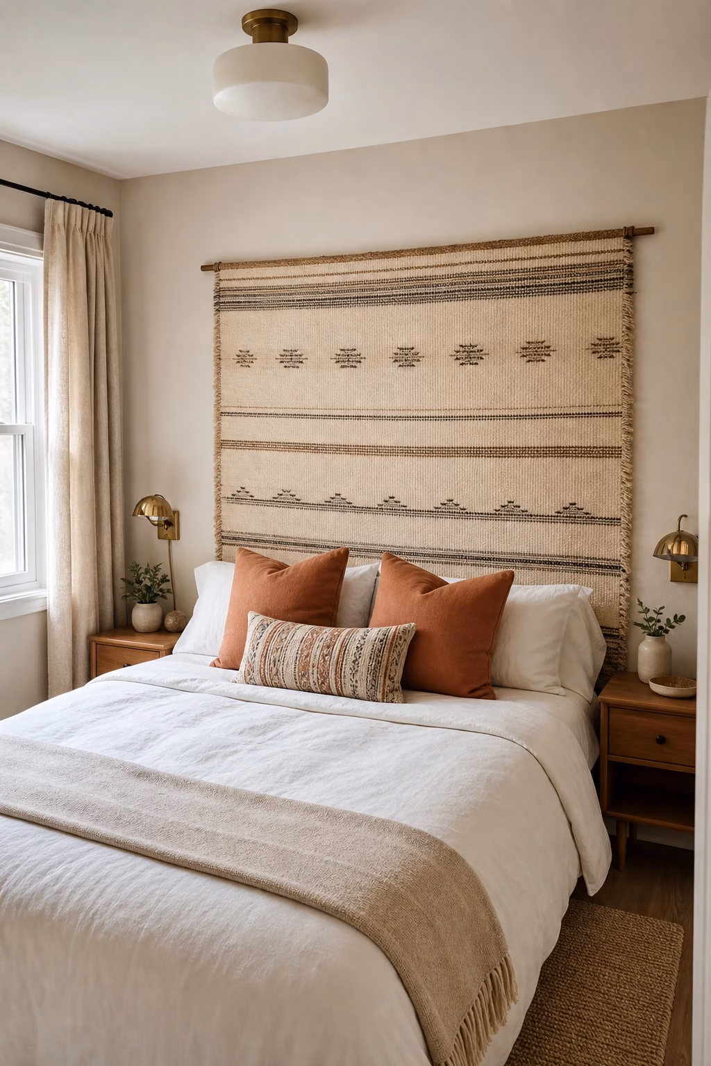 colorful textured wall hangings