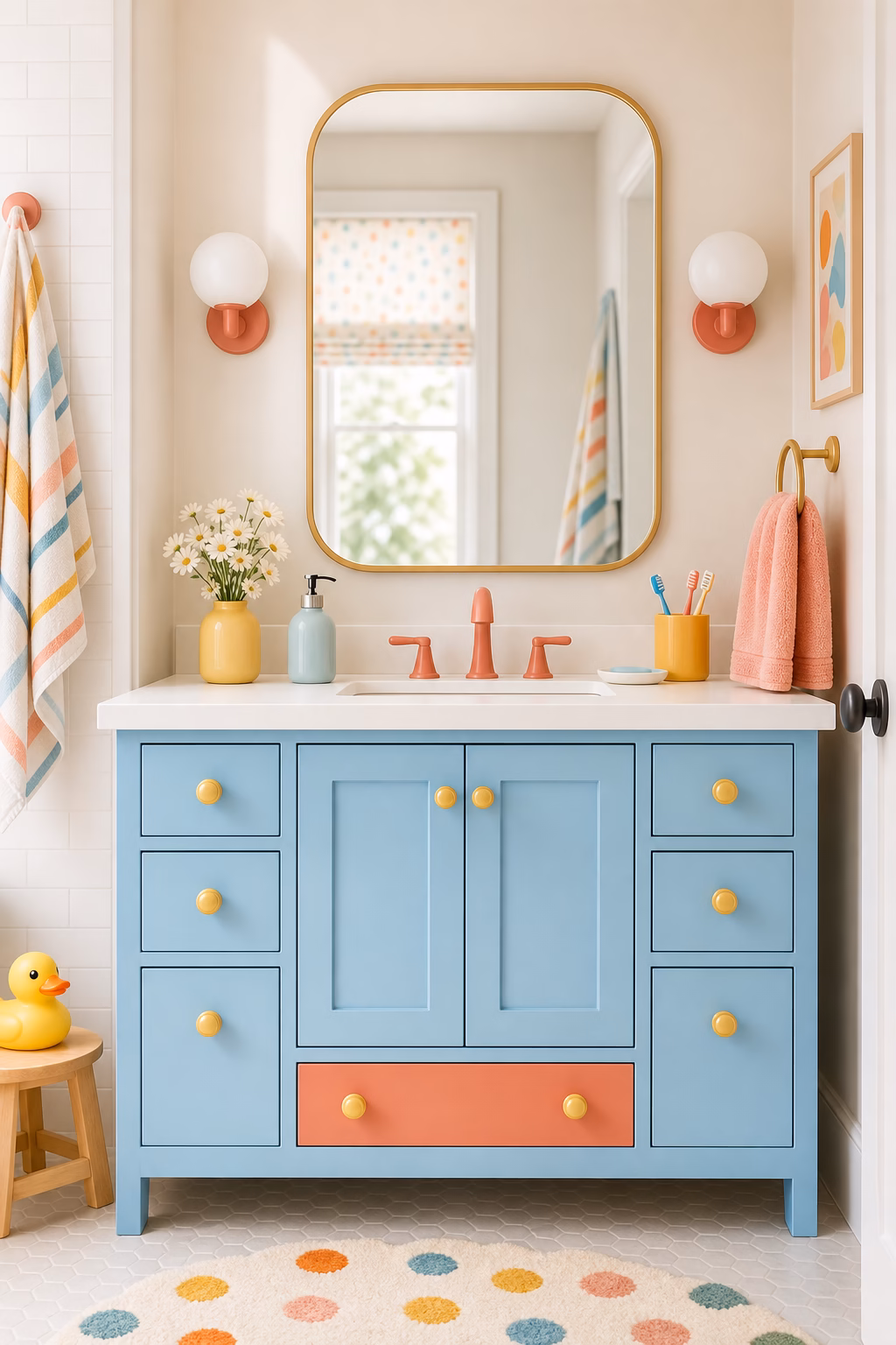 Try a Colorful Vanity