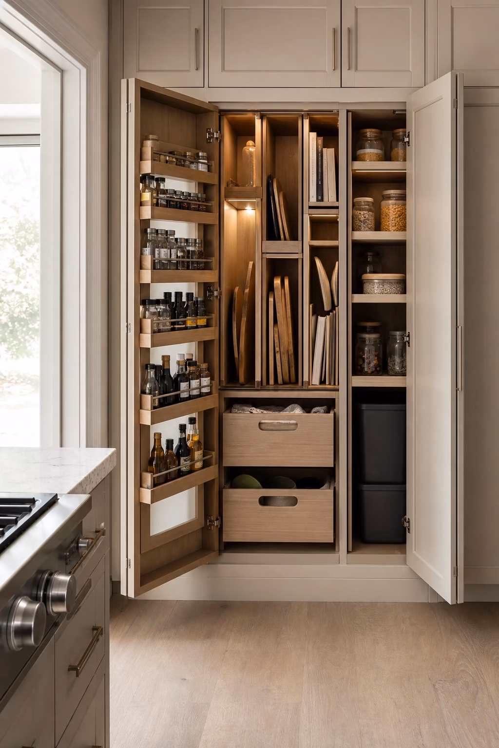 add pull out storage solutions