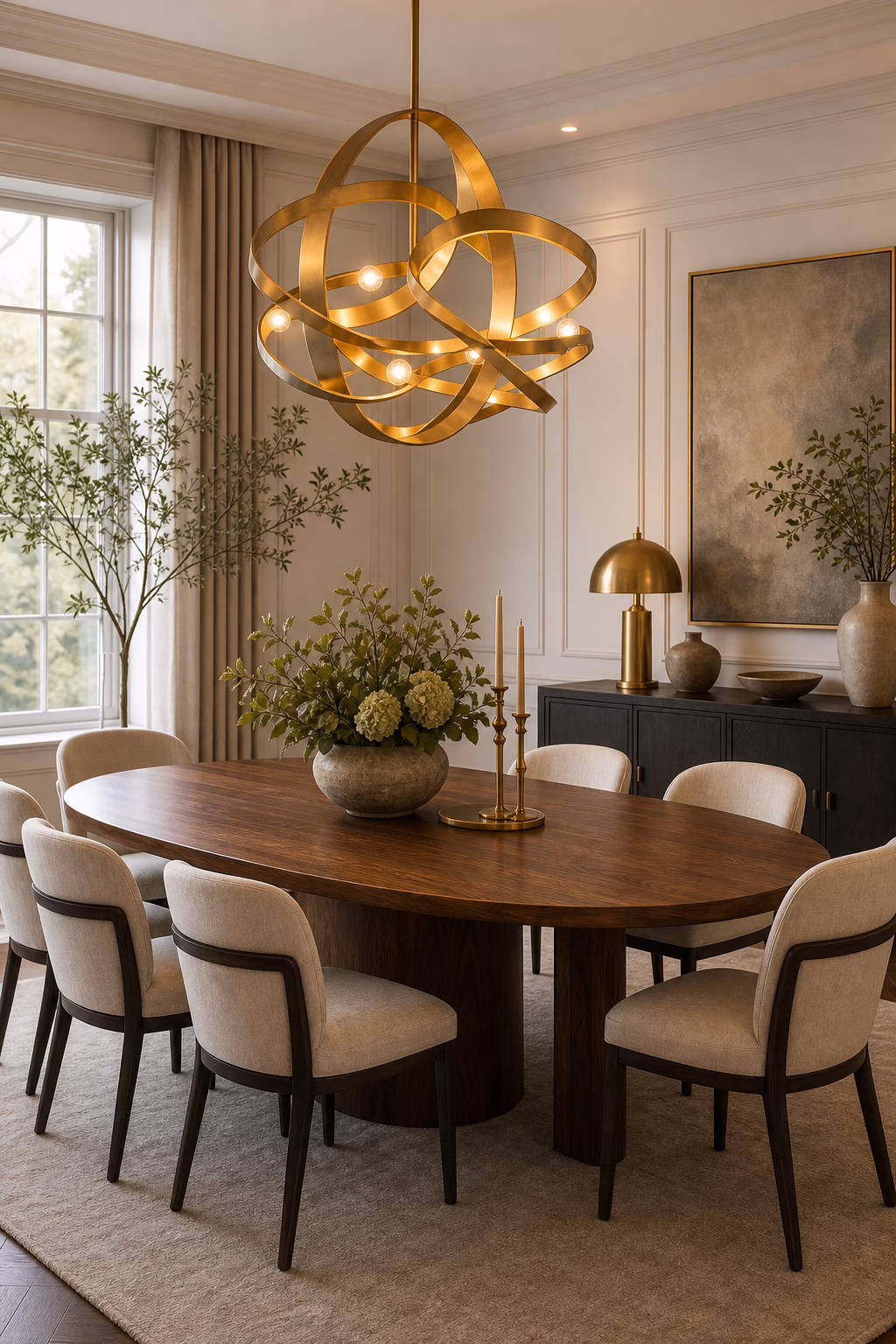 Add a Sculptural Chandelier