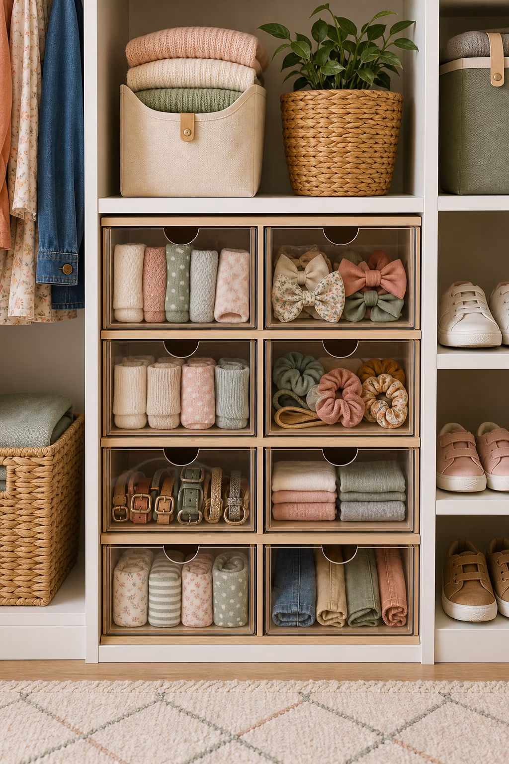 Use Clear Front Drawers for Small Pieces