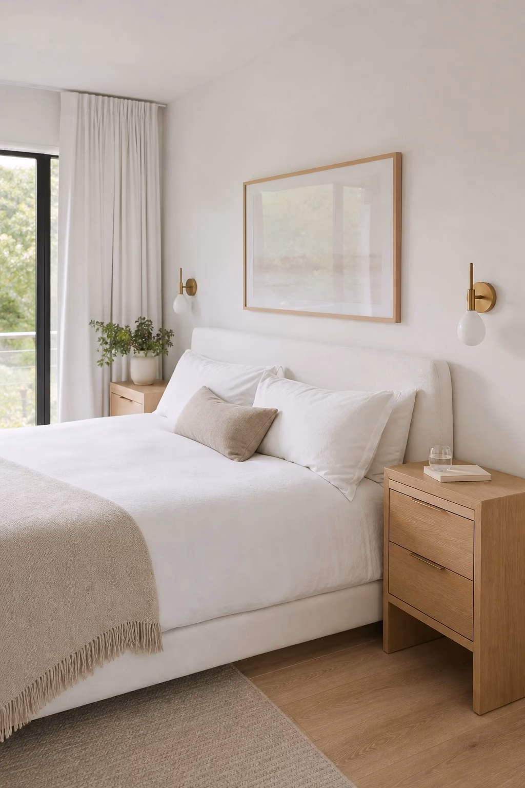 crisp clean white linens