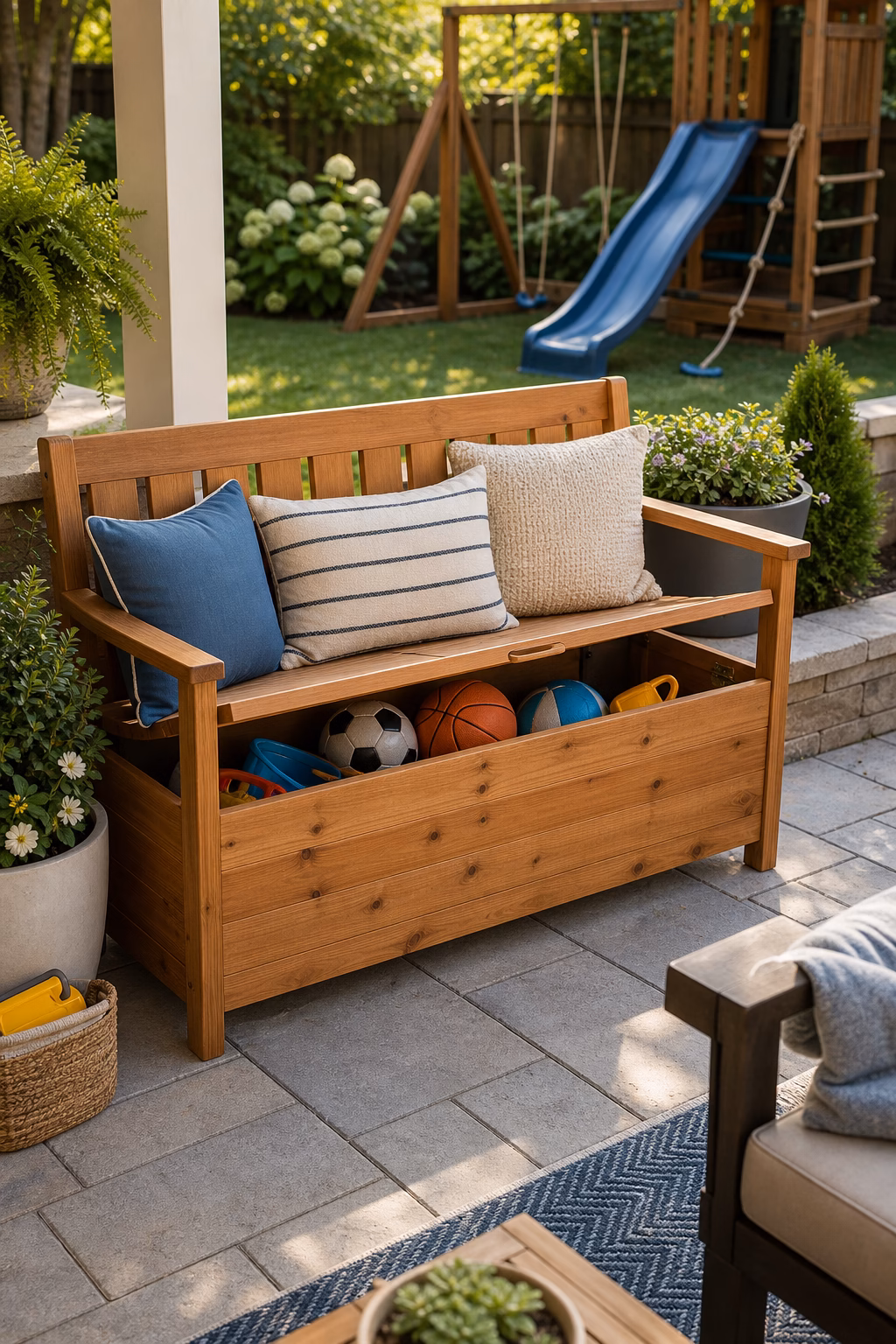 Use a Storage Bench for Toys