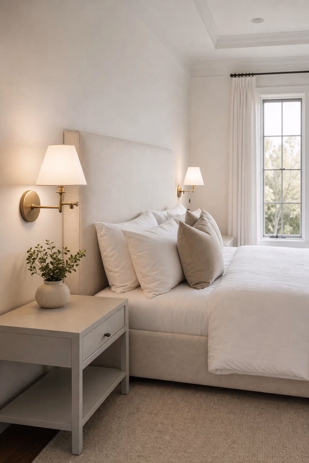 subtle patterned accent walls