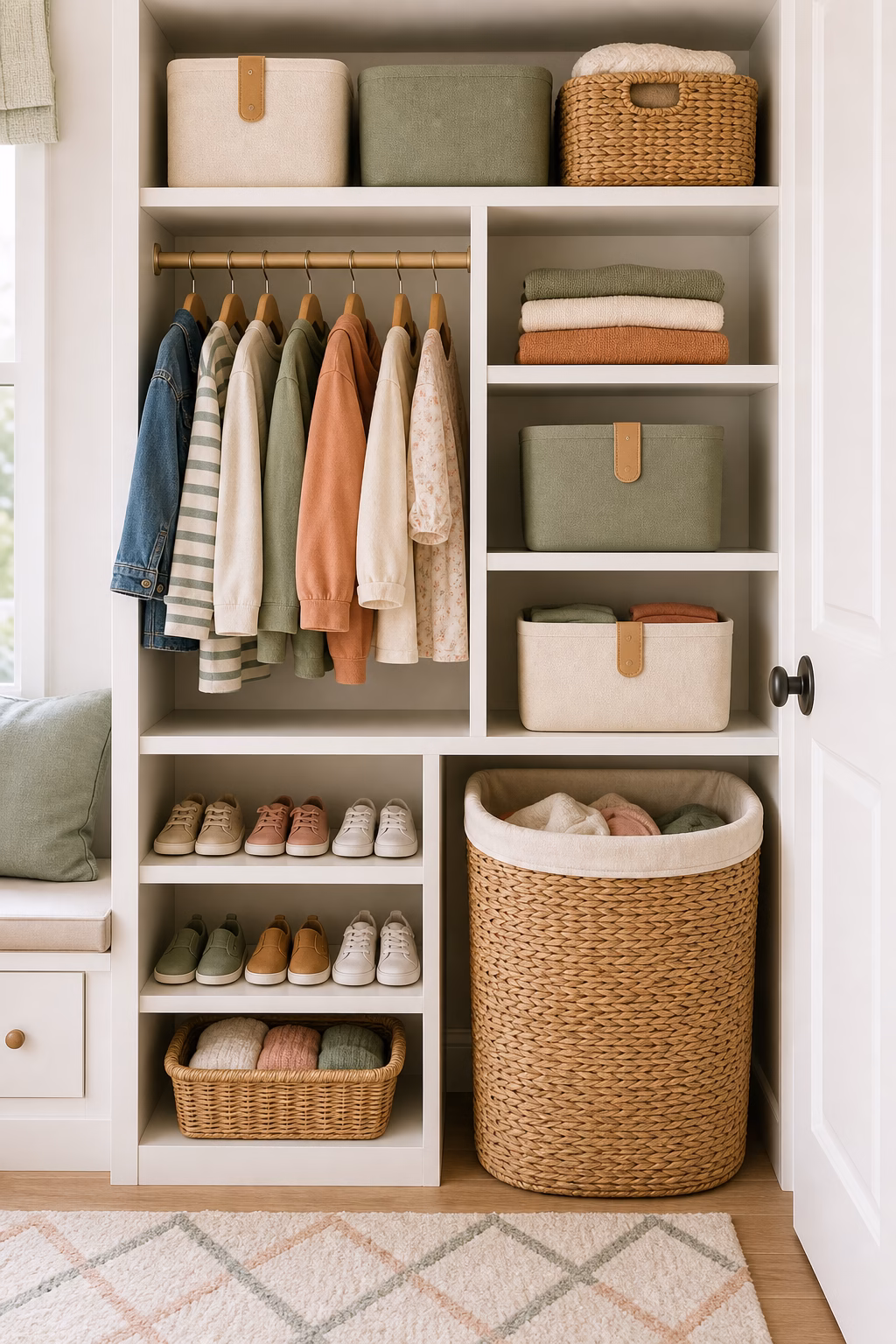 Add a Laundry Hamper Inside the Closet