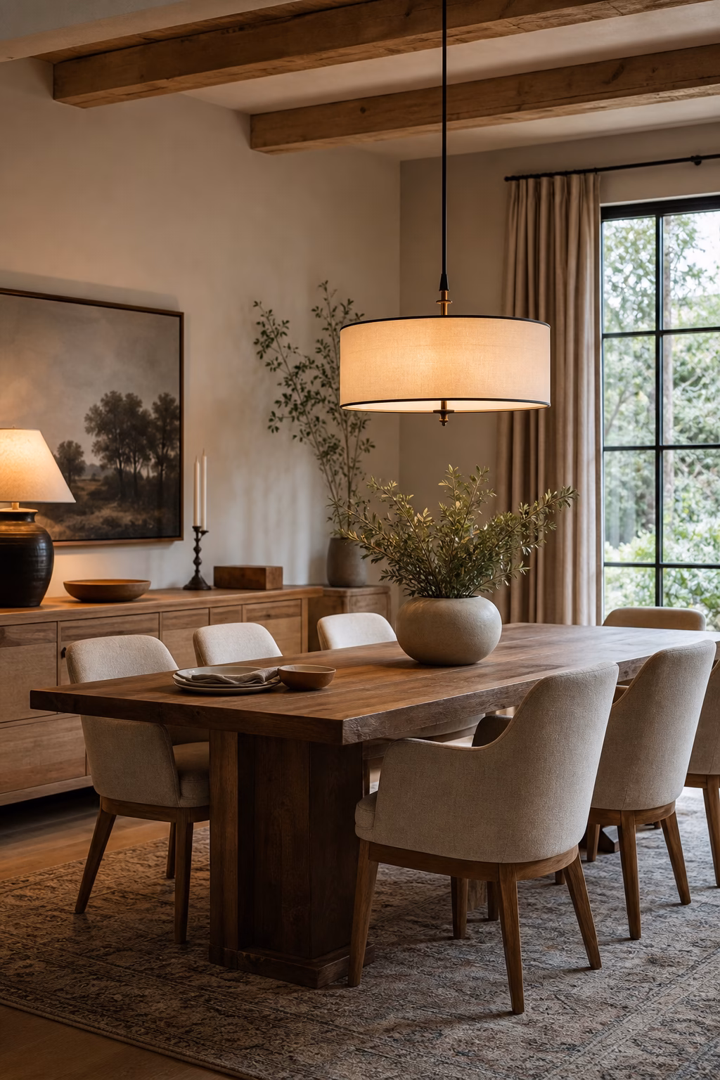 Modern kitchen open shelves with warm integrated lighting for evening ambience.