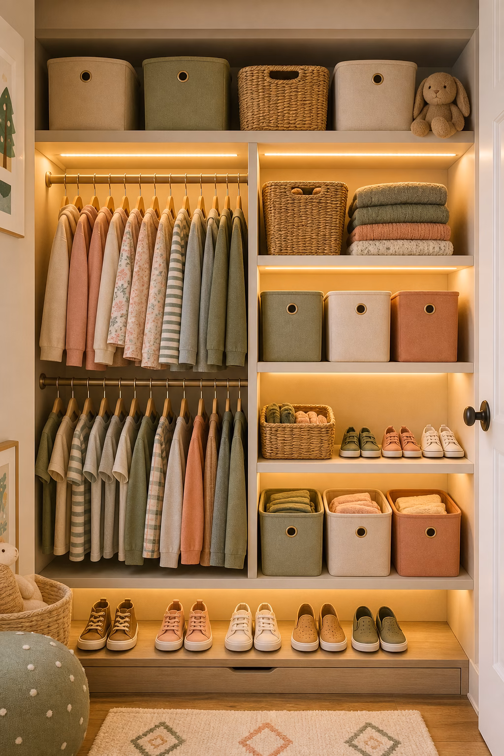Add Soft Lighting for Dark Closets