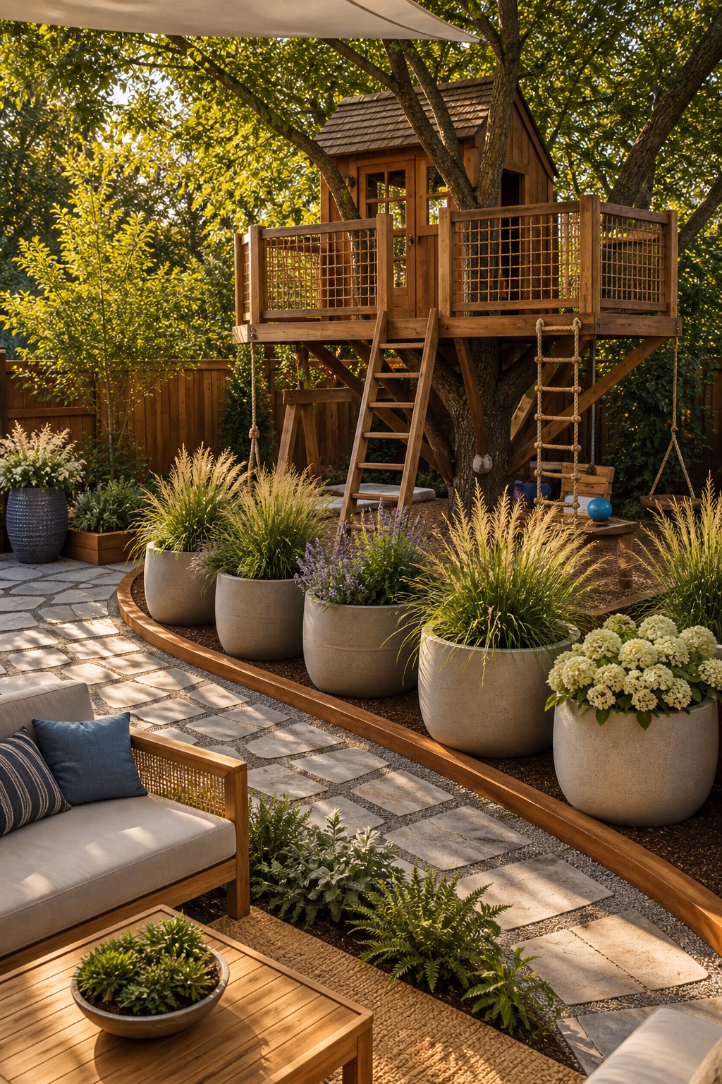 Use Planters as Soft Boundaries