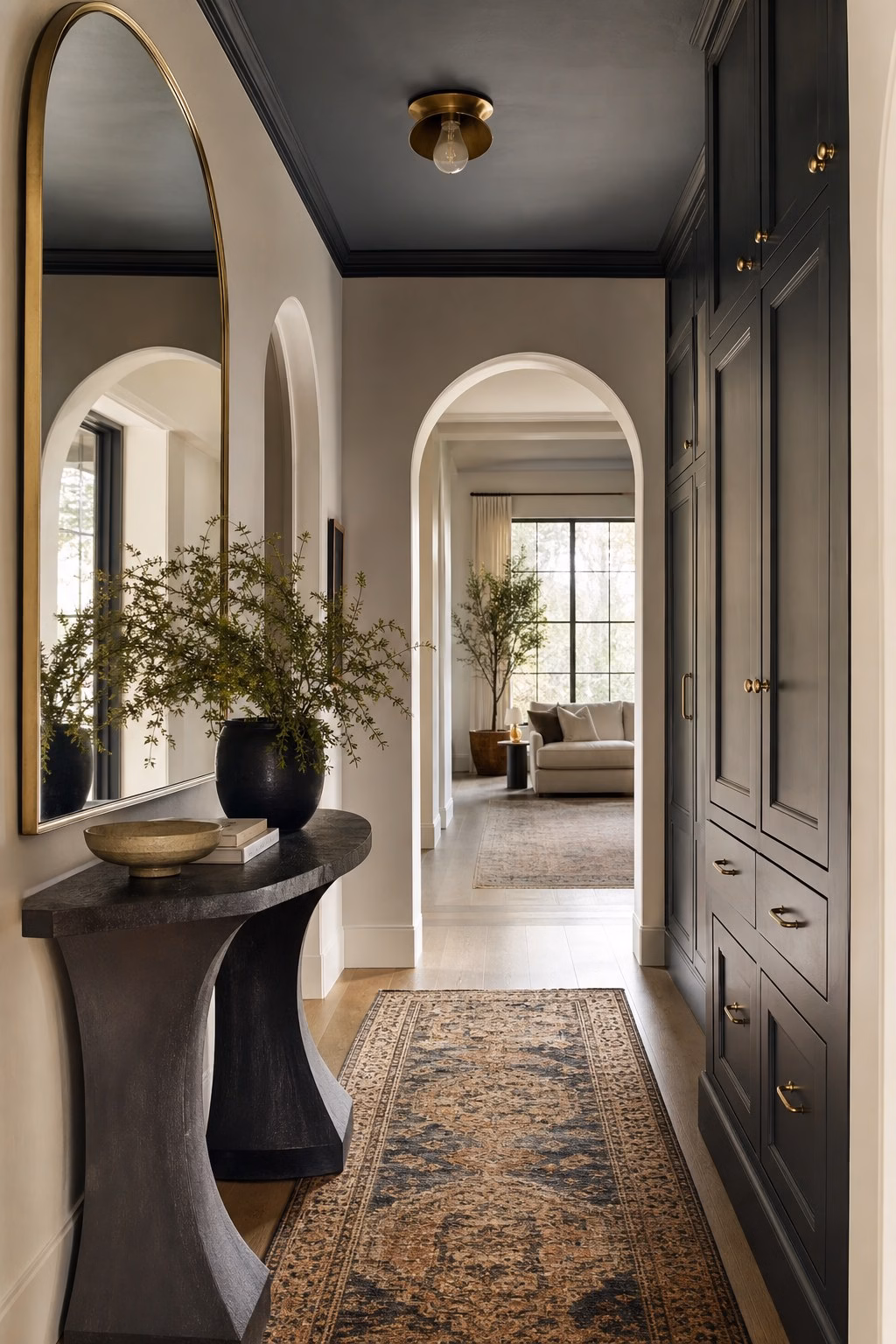 Bold entry decor creating an elevated first impression