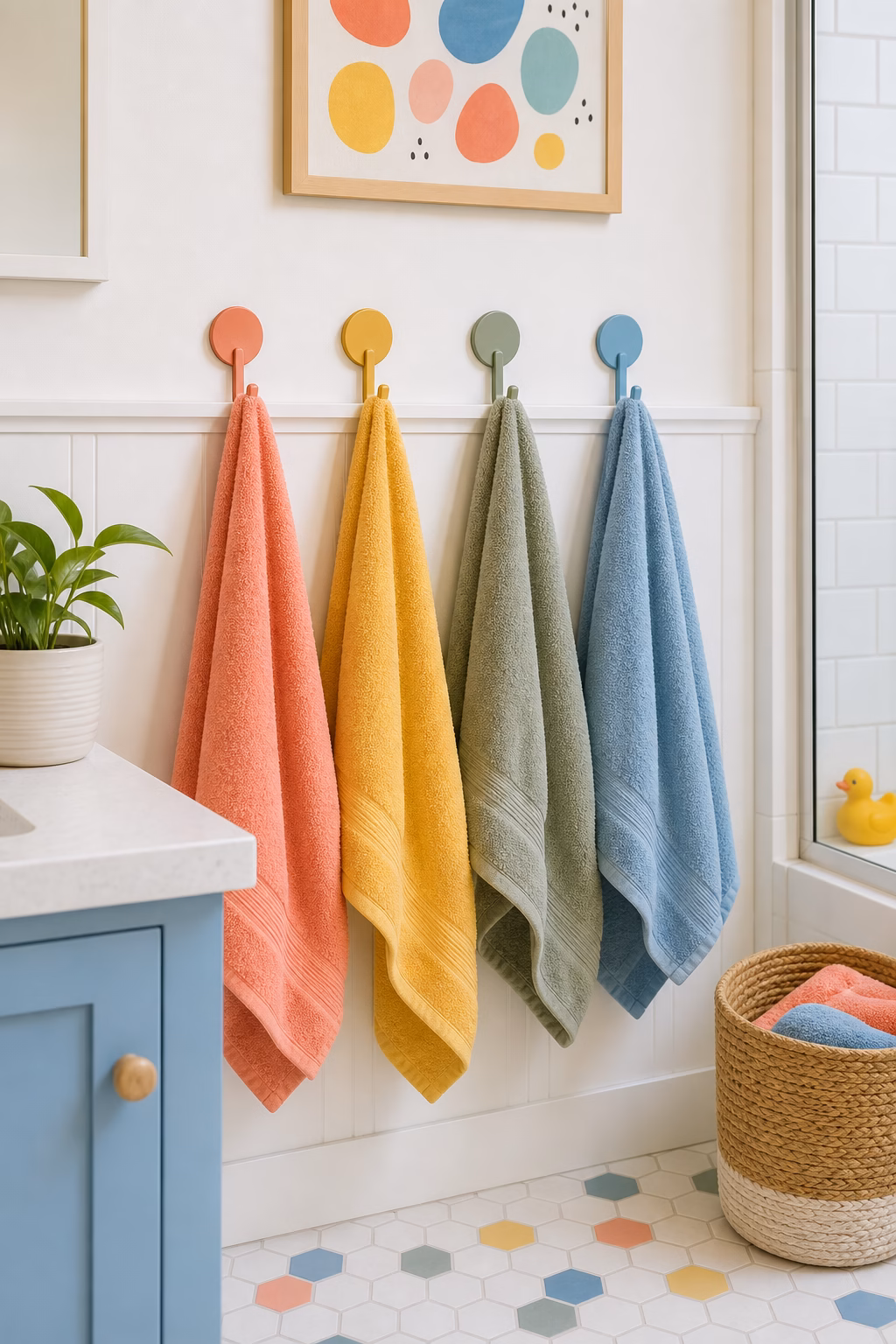 Choose Hooks Over Towel Bars