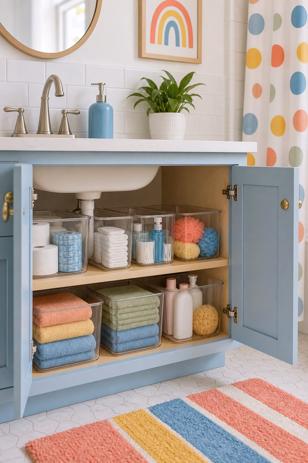 Use Clear Containers Under the Sink