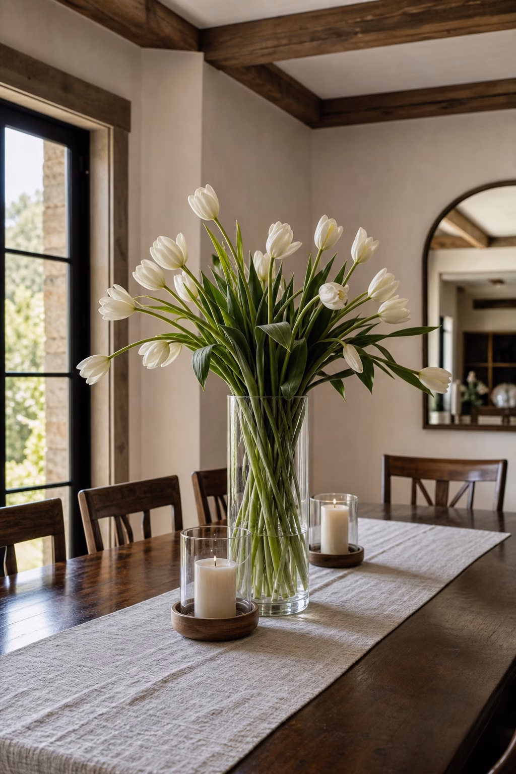 Different decorative vase shapes matched to fresh flower types