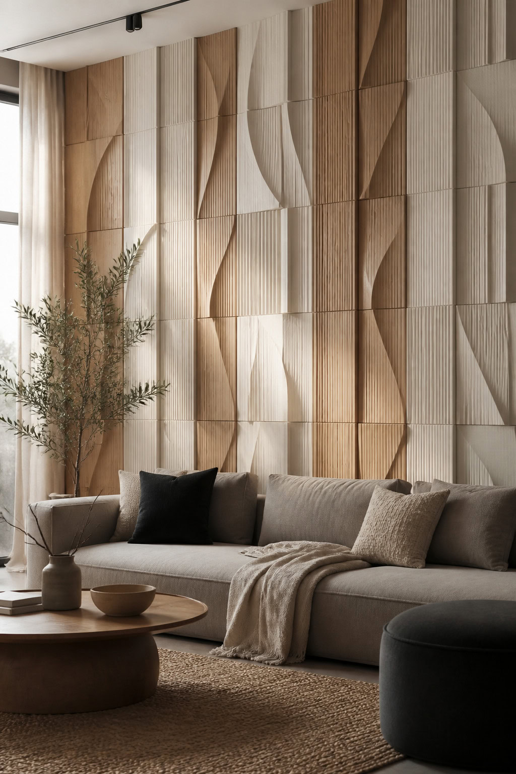 Three-dimensional geometric wall panels